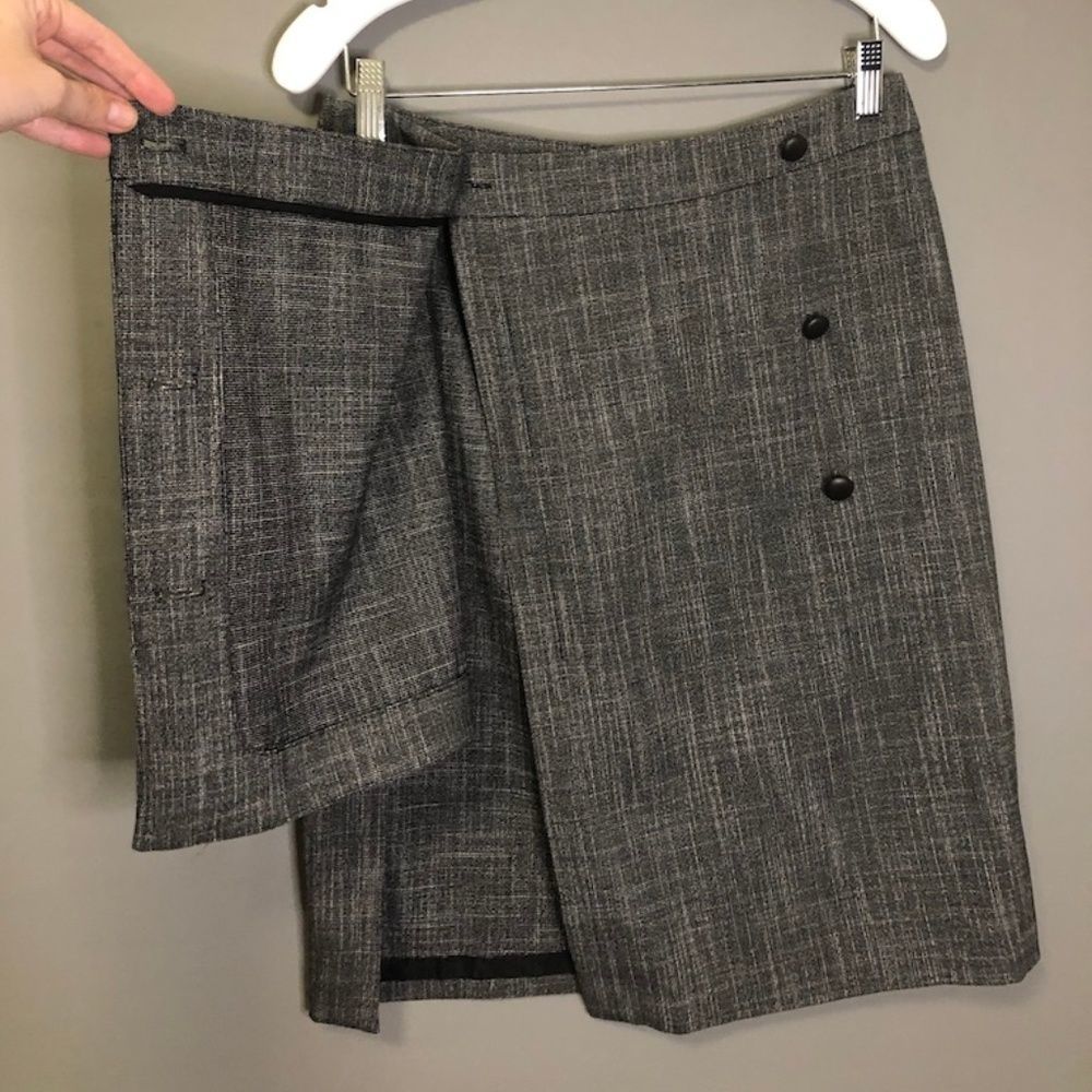 Poleci Pencil Skirt with Leather Buttons - Picture 7 of 12